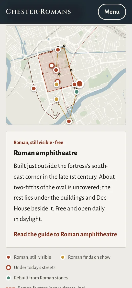 Chester Romans - the self-guided walking tour route
