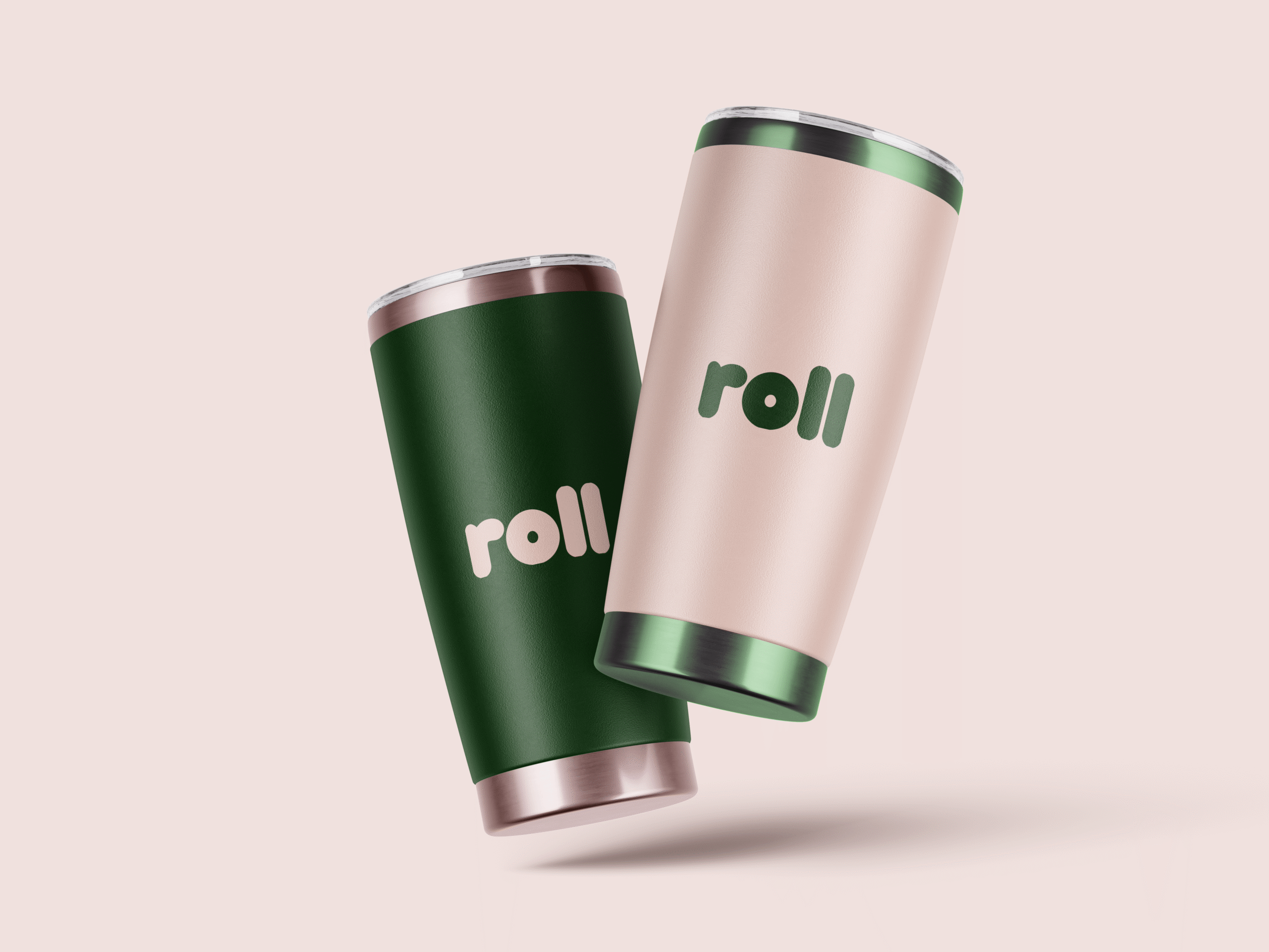 Roll branded tumbler